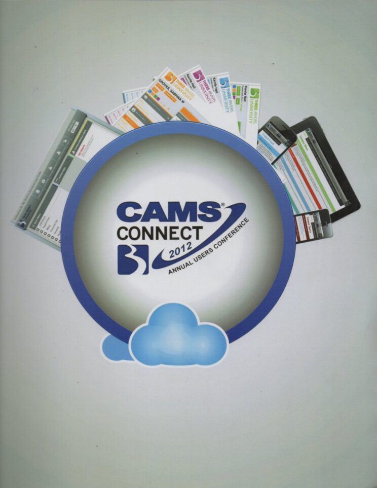 An image of the 2012 Annual Users Conference - CAMS Connect - that I designed.