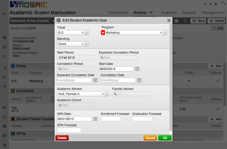 These images depict Mosaic progress around 2014.
