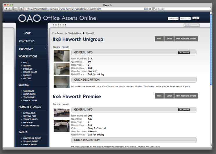 Screenshots of clients that were using DMIMS in 2009.