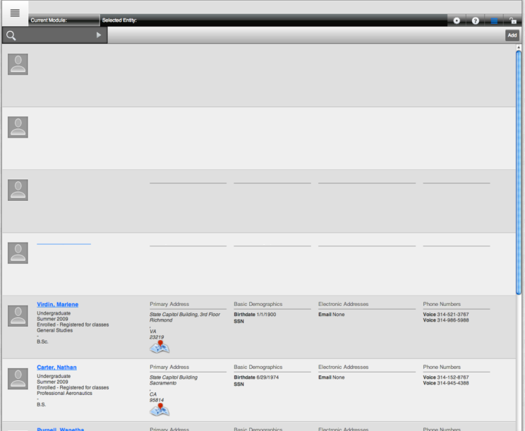 An image depicting an early iteration of the Mosaic user interface and user experience design.